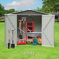 Metal Storage Tool Shed Backyard Garden Lawn House withLockable Door 6'x8