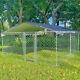 New 10ftx10ft Heavy Duty Metal Dog Playpen Exercise Fence Kennel Pet House Roof