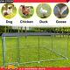 New 10x10ft Outdoor Dog Playpen Large Cage Pet Exercise Metal Fence Kennel Roof