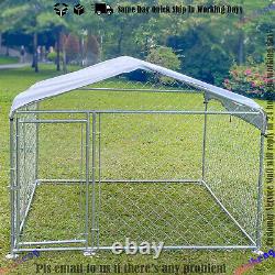 NEW Large Metal Dog Cage Kennel Outdoor Playpen Pet Exercise Run Fence with Roof