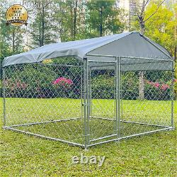 New 22m Dog Kennel Large Metal Pet Playpen Outdoor Exercise Fence Cage With Cover