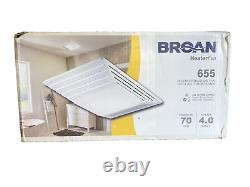 New Broan Nu-Tone Bathroom Ventilation Fan Light & Heater Model 655 70 CFM