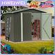New Grey Storage Shed 6'x 8' Metal Shed For Backyard, Garden Withlockable Door