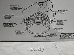 NuTone 110 CFM Bathroom Exhaust Fan With LED Light & Humidity Sensing AERN110SLW