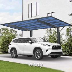 Outdoor Carport, Car Garage Shelter with Galvanized Metal Roof &Aluminum Frame f