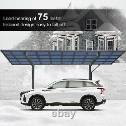 Outdoor Carport, Car Garage Shelter with Galvanized Metal Roof &Aluminum Frame f