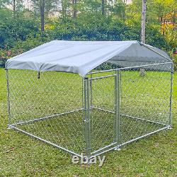 Outdoor Dog Kennel Large Playpen Fence Chicken Coop Cage House with Cover 6.5FT US