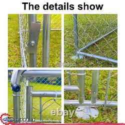 Outdoor Dog Kennel Metal Dog Cage for Dog Pet Exercise Playpen with Cover Roof