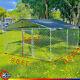 Outdoor Dog Kennel Pet Crate Cage Fence Enclosure Run Exercise House +roof Cover