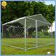 Outdoor Dog Playpen Kennel Cage Pet Exercise Metal Fence With Roof 6.5x6.5ft(lw)