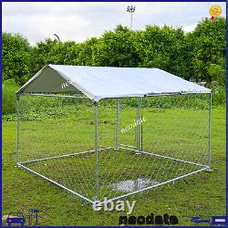 Outdoor Dog Playpen Large Cage Pet Exercise Metal Fence Kennel with Roof Garden
