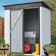 Outdoor Shed 5'x3' Multifunctional Vertical Storage Galvanized Tool Sloping Roof