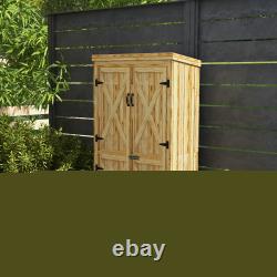 Outdoor Storage Cabinet with Waterproof Metal Roof