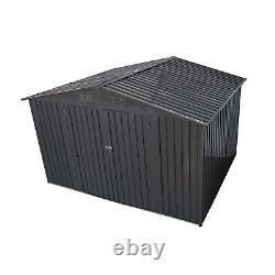 Outdoor Storage Shed 8x12'Galvanized Steel Structure Backyard Garden Tools