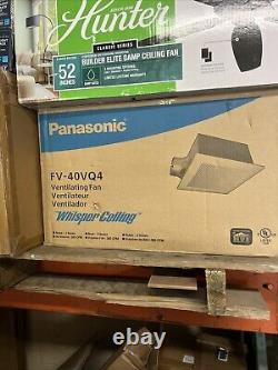 Panasonic FV-40VQ4 WhisperCeiling 380 CFM 3 Sones Bath Fan Built-in Backdraft Da