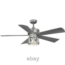 Progress Lighting P250011-141-WB Midvale Galvanized Coastal Ceiling Fan/Light