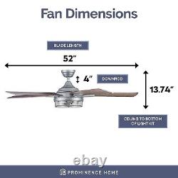 Prominence Home 51657-01 Freyr Ceiling Fan, 52, Galvanized