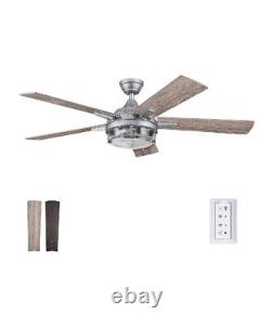 Prominence Home 52 Freyr 51657 Galvanized RC Ceiling Fan -Missing Pieces, Read