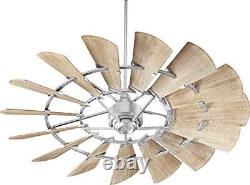 Quorum 96015-9, 60 inch Ceiling Fan with? Remote Control in Galvanized