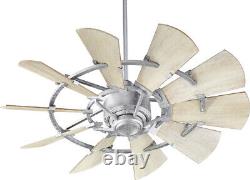 Quorum Windmill 44 Indoor Ceiling Fan in Galvanized