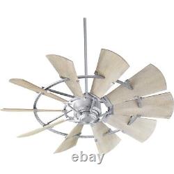 Quorum Windmill 52 Fan, Galvanized 95210-9