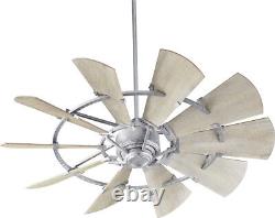 Quorum Windmill 52 Indoor Ceiling Fan in Galvanized