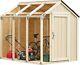 Shed Storage Kit 2x4 Metal Garden Building Peak Style Roof Doors Steel Outdoor