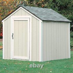 Shed Storage Kit 2x4 Metal Garden Building Peak Style Roof Doors Steel Outdoor