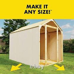 Shed Storage Kit 2x4 Metal Garden Building Peak Style Roof Doors Steel Outdoor