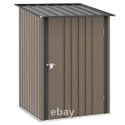 Small Lean-to Garden Storage Outdoor Shed Galvanized Steel Tool House for Patio