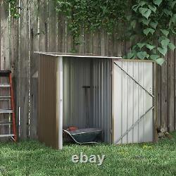 Small Lean-to Garden Storage Outdoor Shed Galvanized Steel Tool House for Patio