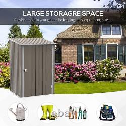 Small Lean-to Garden Storage Outdoor Shed Galvanized Steel Tool House for Patio