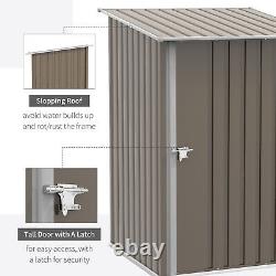 Small Lean-to Garden Storage Outdoor Shed Galvanized Steel Tool House for Patio