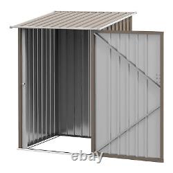 Small Lean-to Garden Storage Outdoor Shed Galvanized Steel Tool House for Patio