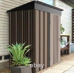 Storage Shed Outdoor, Waterproof Galvanized Steel for Backyard Garden 5x3 FT