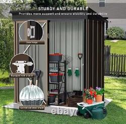 Storage Shed Outdoor, Waterproof Galvanized Steel for Backyard Garden 5x3 FT