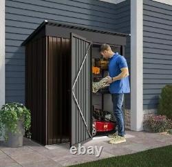 Storage Shed Outdoor, Waterproof Galvanized Steel for Backyard Garden 5x3 FT