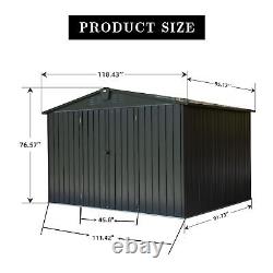 Storage Sheds&Outdoor Sheds Garden Shed with Metal Galvanized Steel Roof Outside