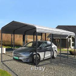 VEIKOUS Car Canopy Shelter 12' x 20' Carport Storage Galvanized Steel Roof Gray