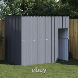 VidaXL Dog House with Roof Anthracite 84.3x60.2x71.3 Galvanized Steel