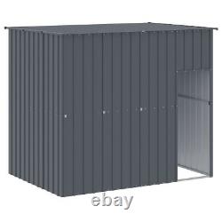 VidaXL Dog House with Roof Anthracite 84.3x60.2x71.3 Galvanized Steel