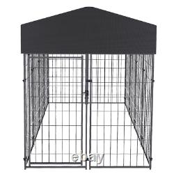 Welded Wire Dog Chicken Kennel Shelter w roof 8.2 X 4 X 5ft galvanized steel
