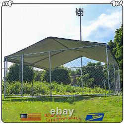 10x10ft Chien Kennel Couverture De Porte Toit Chien Kennel Shade Cage Enclosure Playpen