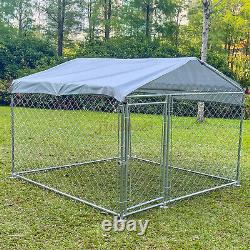 6,56 pieds carrés Enclos extérieur pour chien avec abri et toit pour cage de jeu dans la cour