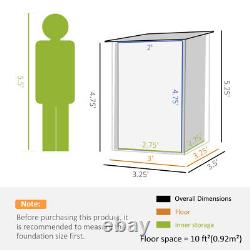 Abri de rangement verrouillable en métal galvanisé de 3,3 pi x 3,4 pi avec 2 évents