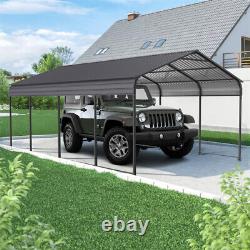 Abri de voiture extérieur en métal 12 x 20 pieds Patio Canopy Gazebo Garage Heavy Duty