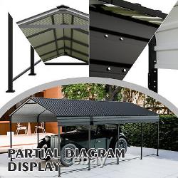 Abri de voiture extérieur robuste de 12 x 20 pieds Garage Gazebo Abri de voiture multi-usage en toile de qualité supérieure