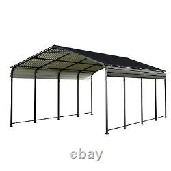 Abri de voiture extérieur robuste de 12 x 20 pieds Garage Gazebo Abri de voiture multi-usage en toile de qualité supérieure