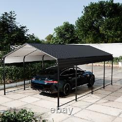 Abri de voiture extérieur robuste de 12 x 20 pieds Garage Gazebo Abri de voiture multi-usage en toile de qualité supérieure