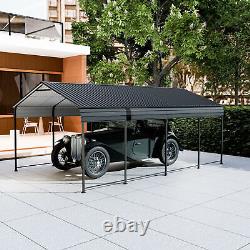 Abri de voiture extérieur robuste de 12 x 20 pieds Garage Gazebo Abri de voiture multi-usage en toile de qualité supérieure